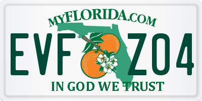 FL license plate EVFZ04