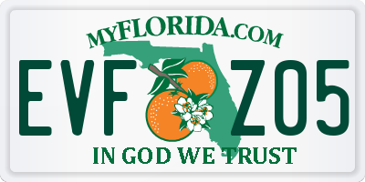 FL license plate EVFZ05