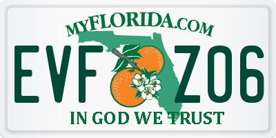 FL license plate EVFZ06
