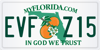 FL license plate EVFZ15