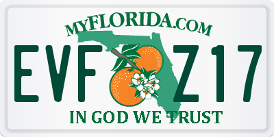 FL license plate EVFZ17