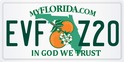 FL license plate EVFZ20