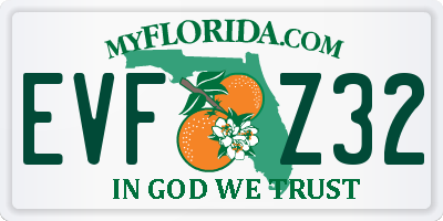 FL license plate EVFZ32