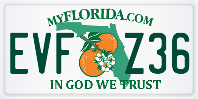 FL license plate EVFZ36