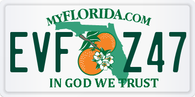 FL license plate EVFZ47