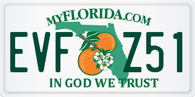 FL license plate EVFZ51