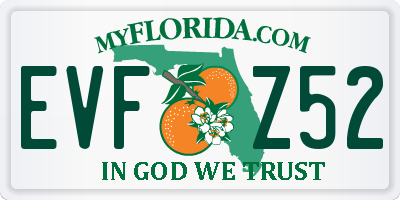 FL license plate EVFZ52