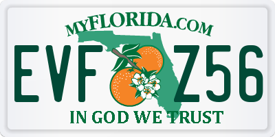 FL license plate EVFZ56