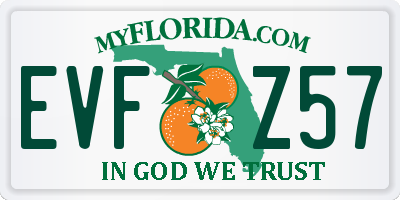 FL license plate EVFZ57