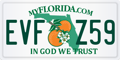 FL license plate EVFZ59