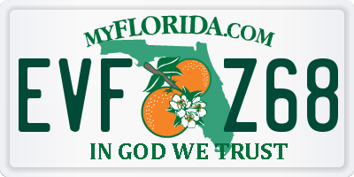 FL license plate EVFZ68