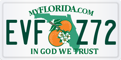 FL license plate EVFZ72