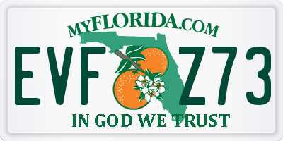 FL license plate EVFZ73
