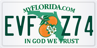 FL license plate EVFZ74