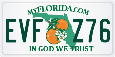 FL license plate EVFZ76
