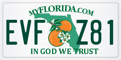 FL license plate EVFZ81