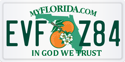 FL license plate EVFZ84