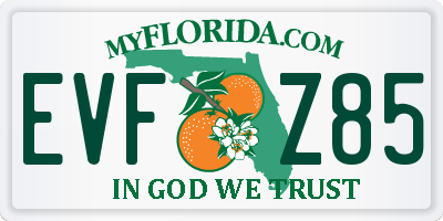 FL license plate EVFZ85