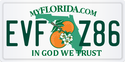 FL license plate EVFZ86