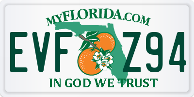 FL license plate EVFZ94