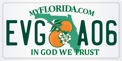 FL license plate EVGA06
