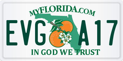 FL license plate EVGA17