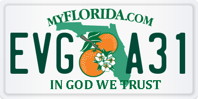 FL license plate EVGA31