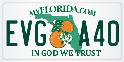 FL license plate EVGA40