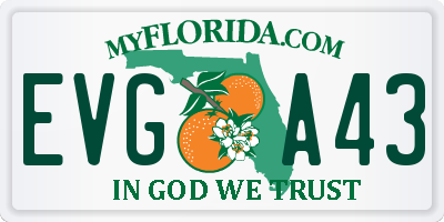 FL license plate EVGA43