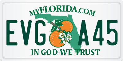 FL license plate EVGA45