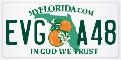 FL license plate EVGA48