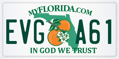 FL license plate EVGA61