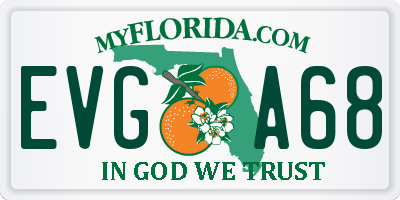 FL license plate EVGA68