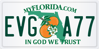 FL license plate EVGA77