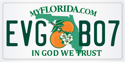 FL license plate EVGB07