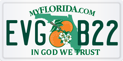 FL license plate EVGB22