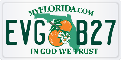 FL license plate EVGB27