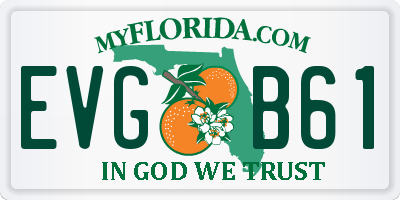 FL license plate EVGB61