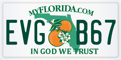 FL license plate EVGB67