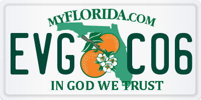 FL license plate EVGC06