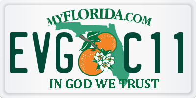 FL license plate EVGC11