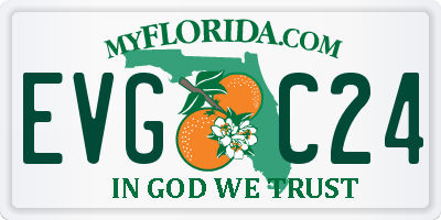 FL license plate EVGC24