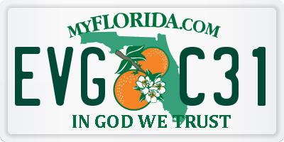 FL license plate EVGC31