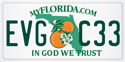 FL license plate EVGC33