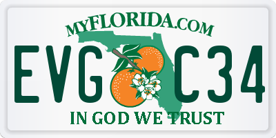 FL license plate EVGC34