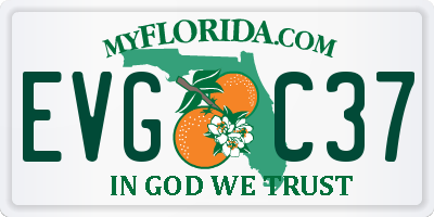 FL license plate EVGC37