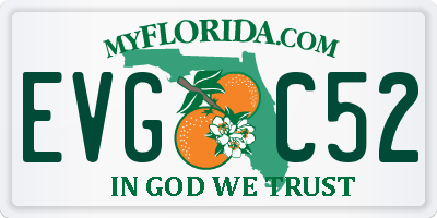 FL license plate EVGC52