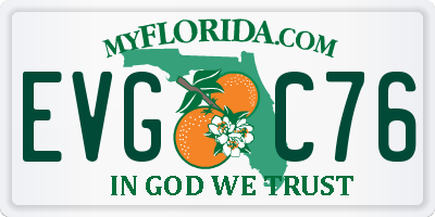 FL license plate EVGC76
