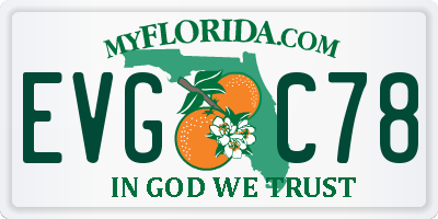 FL license plate EVGC78