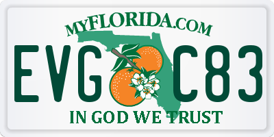 FL license plate EVGC83